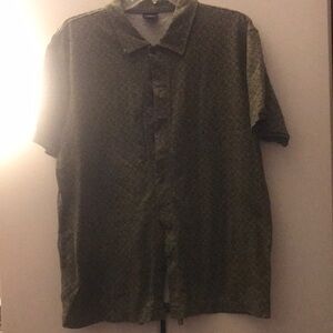 Men's Green Patterned Shirt